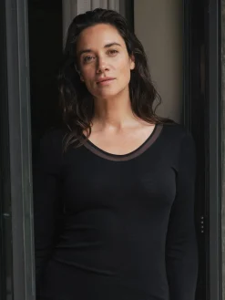 Femilet Juliana T-Shirt Lange mouwen - 100% Merino wol - Zwart