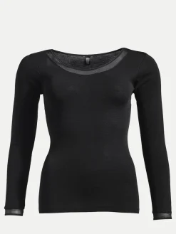 Femilet Juliana T-Shirt Lange mouwen - 100% Merino wol - Zwart