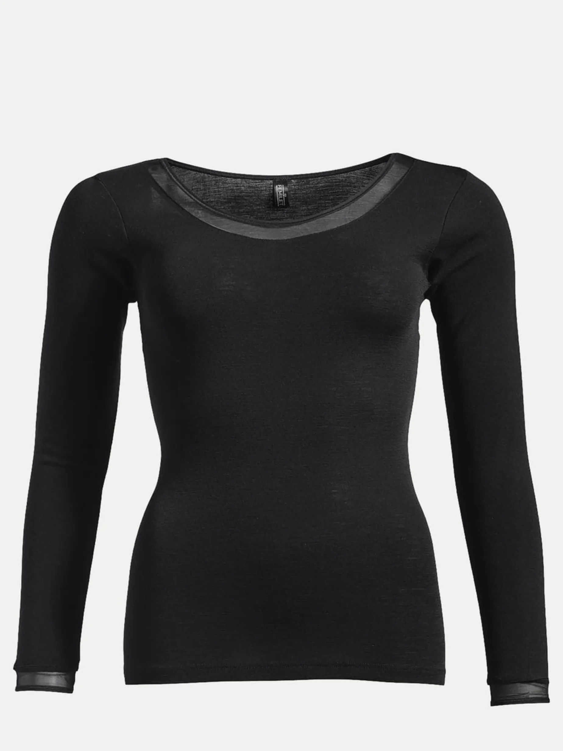 Femilet Juliana T-Shirt Lange mouwen - 100% Merino wol - Zwart
