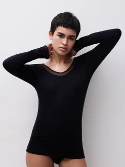 Femilet Juliana T-Shirt Lange mouwen - 100% Merino wol - Zwart