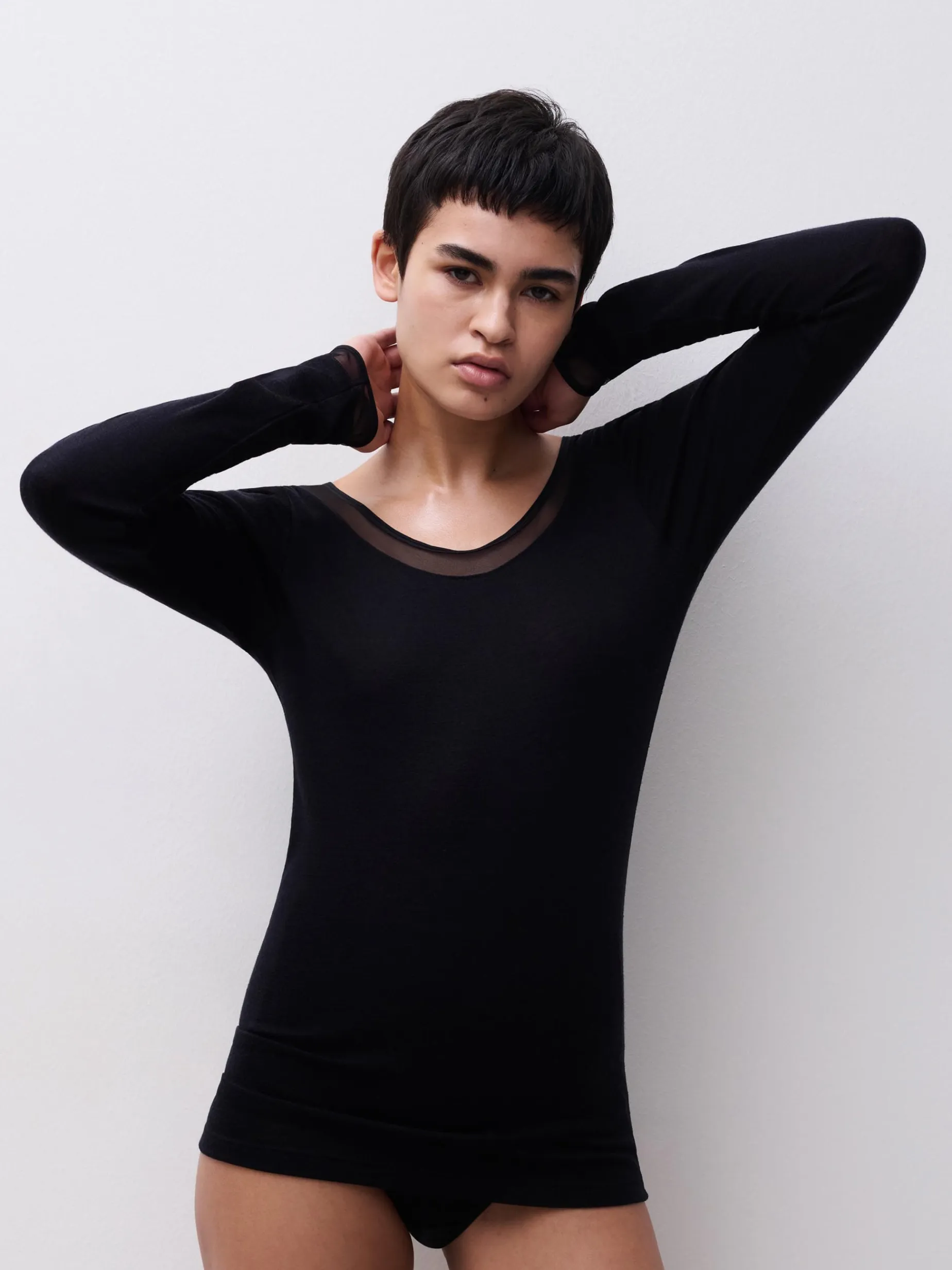 Femilet Juliana T-Shirt Lange mouwen - 100% Merino wol - Zwart