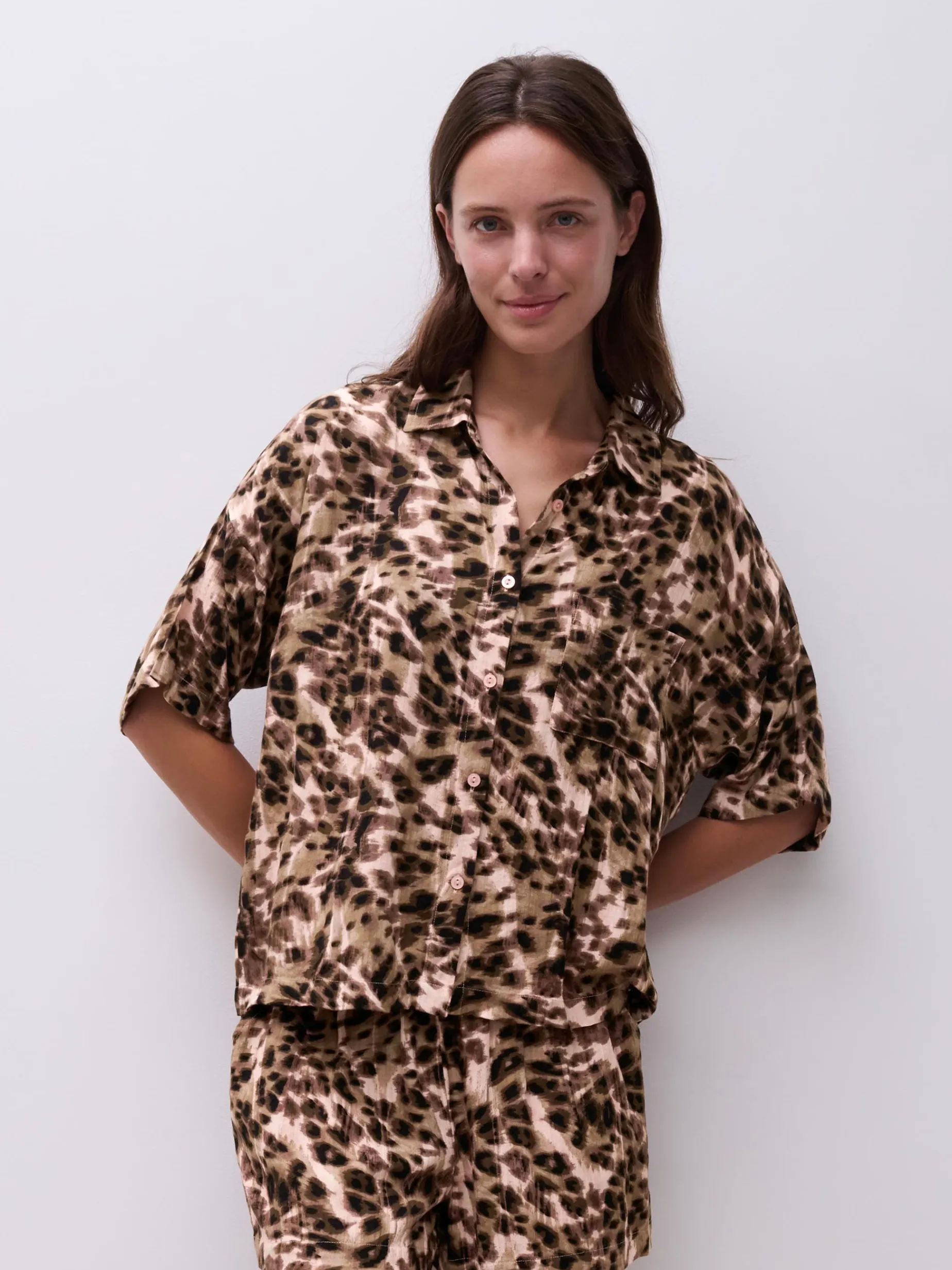Femilet LAYLA Top korte mouw - Acorn Leo