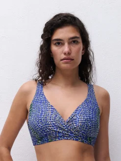 Femilet TAULA Niet voorgevormde bikinitop - Blue snake