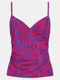 Femilet TIDRA Tankini top met softcups - Berry Jungle