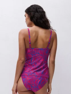 Femilet TIDRA Tankini top met softcups - Berry Jungle