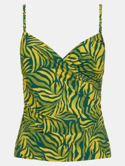 Femilet TIDRA Tankini top met softcups - Yellow Jungle