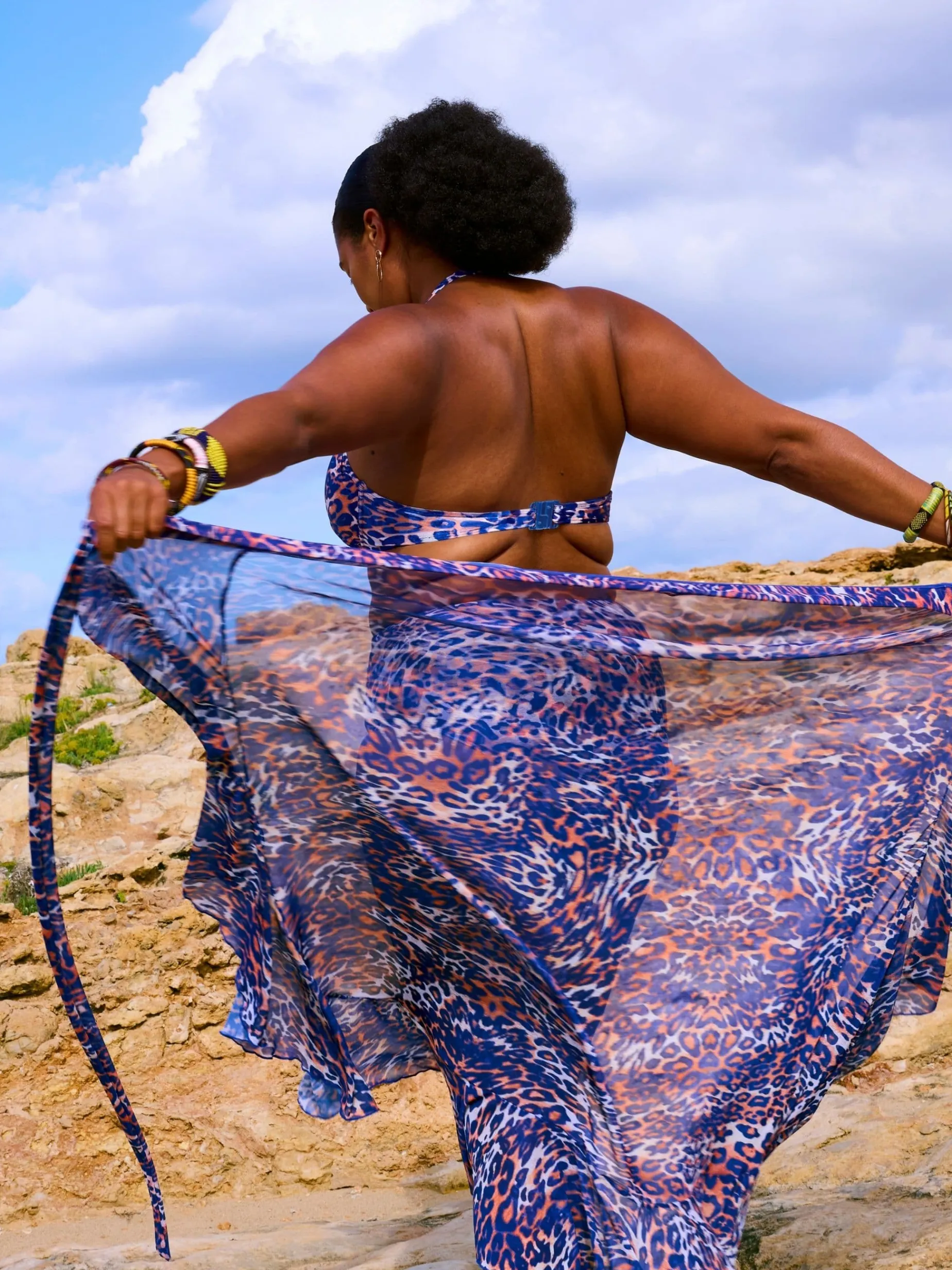 Livera BARBADOS ANIMAL Chacha Pareo Dress - Wavy leopard