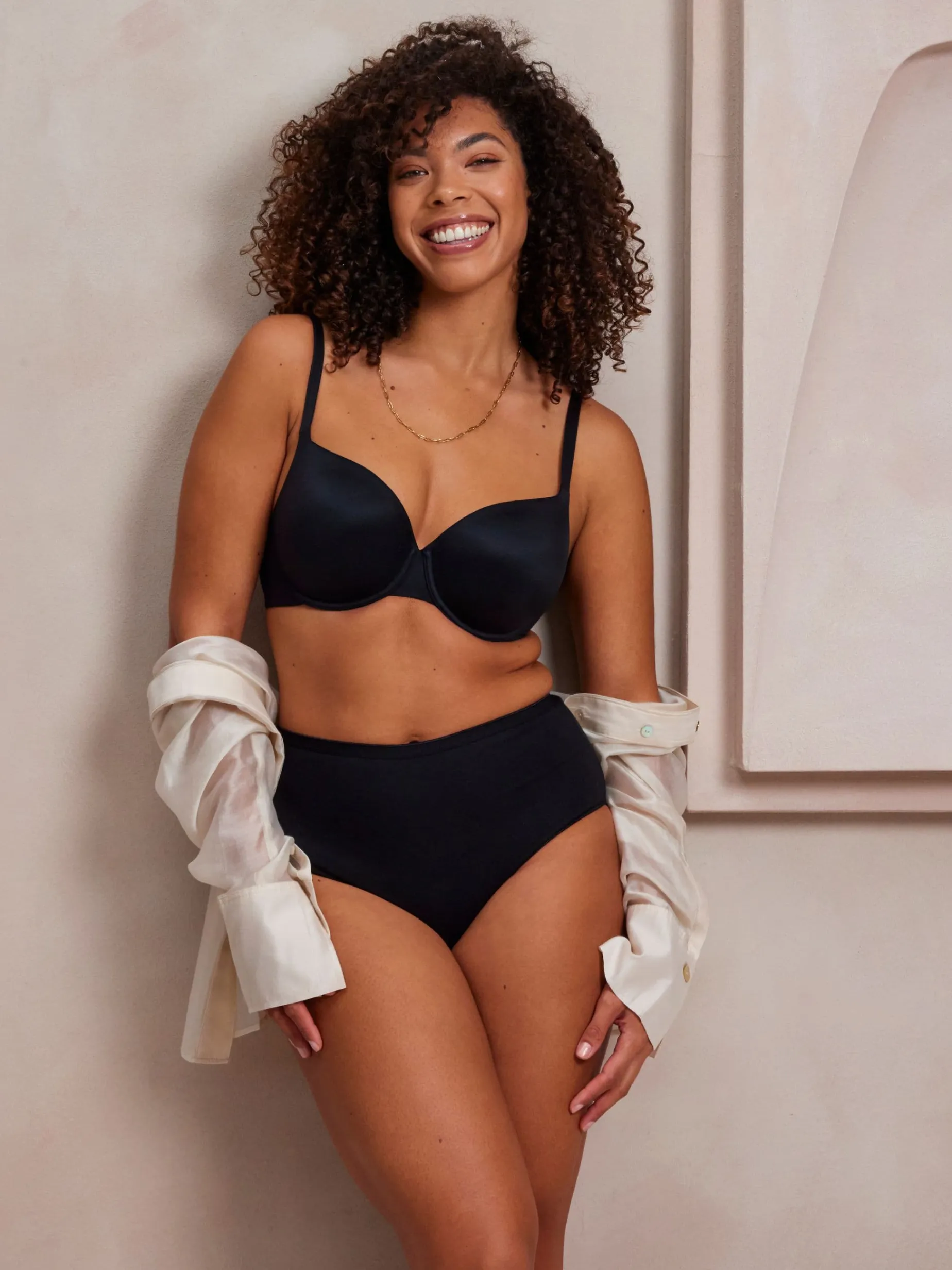 Livera Cotton Hoge Taille Slip Anna - Zwart