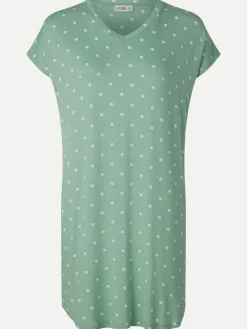 Livera DOTSY Nachthemd korte mouw - Egret Dots