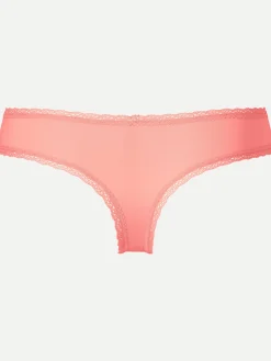 Livera Micro Lace Sasja String - Fluorroze