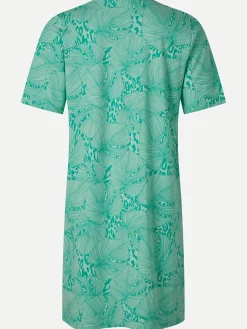 Livera NOOR Nachthemd korte mouw - Green Monstera