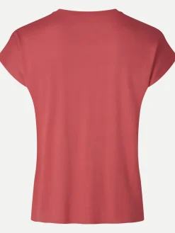 Livera SOLID Top korte mouw - Garnet Rose