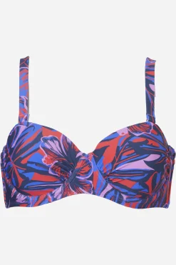 Livera St Tropez Britt Voorgevormde Bikinitop - Orange hibiscus