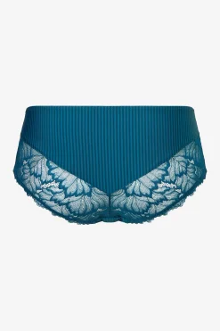 Livera Stripe Lace Hipster - Donker Groen