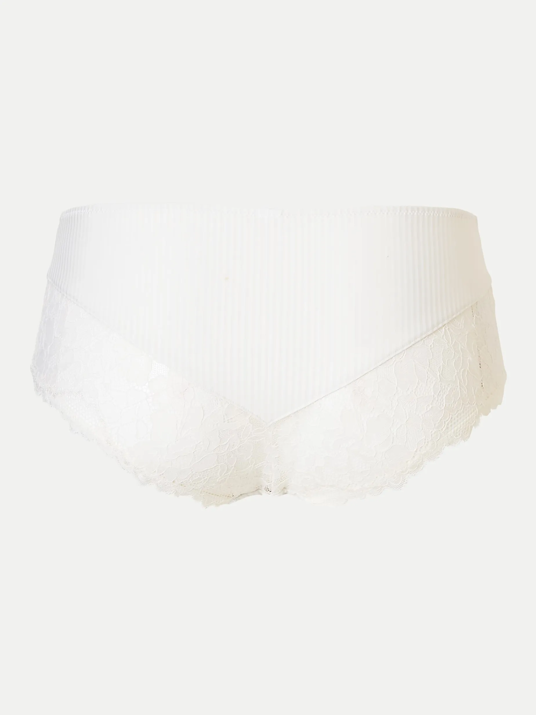 Livera Stripe Lace Hipster - Milk
