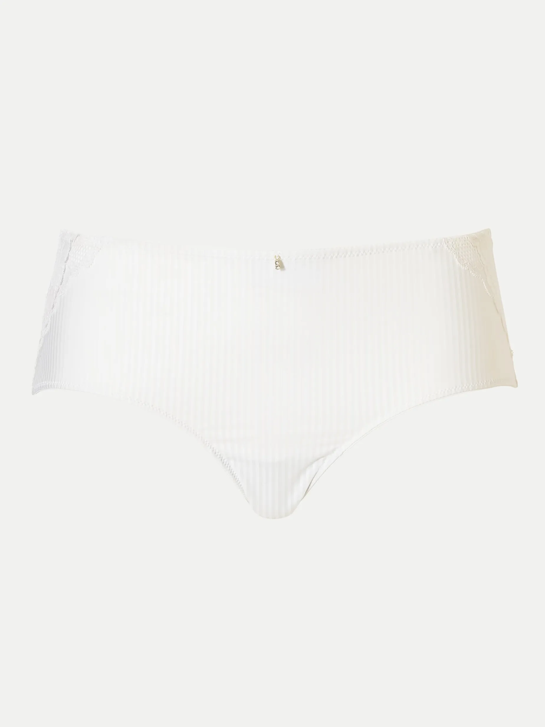 Livera Stripe Lace Hipster - Milk