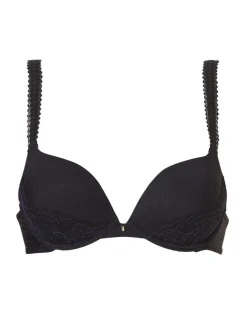 Livera Stripe Lace Push-up BH - Zwart