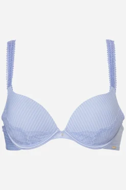 Livera Stripe Lace Push-up BH - Lilac Blue