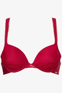 Livera Stripe Lace Push-up BH - Scarlet Smile