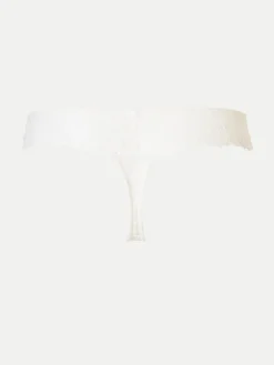 Livera Stripe Lace String - Milk