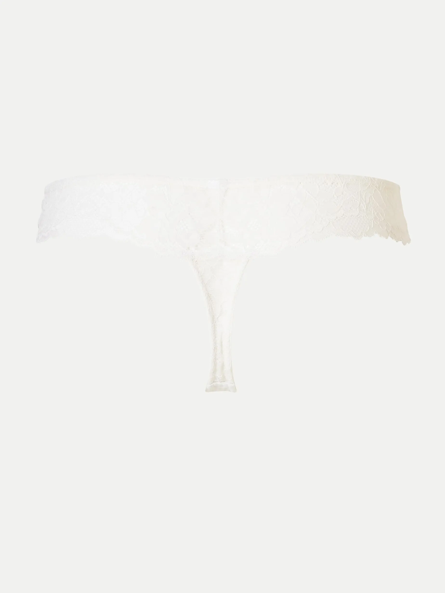 Livera Stripe Lace String - Milk