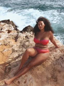 Livera VALENCIA Mid Bikinibroekje - Red pink gradient