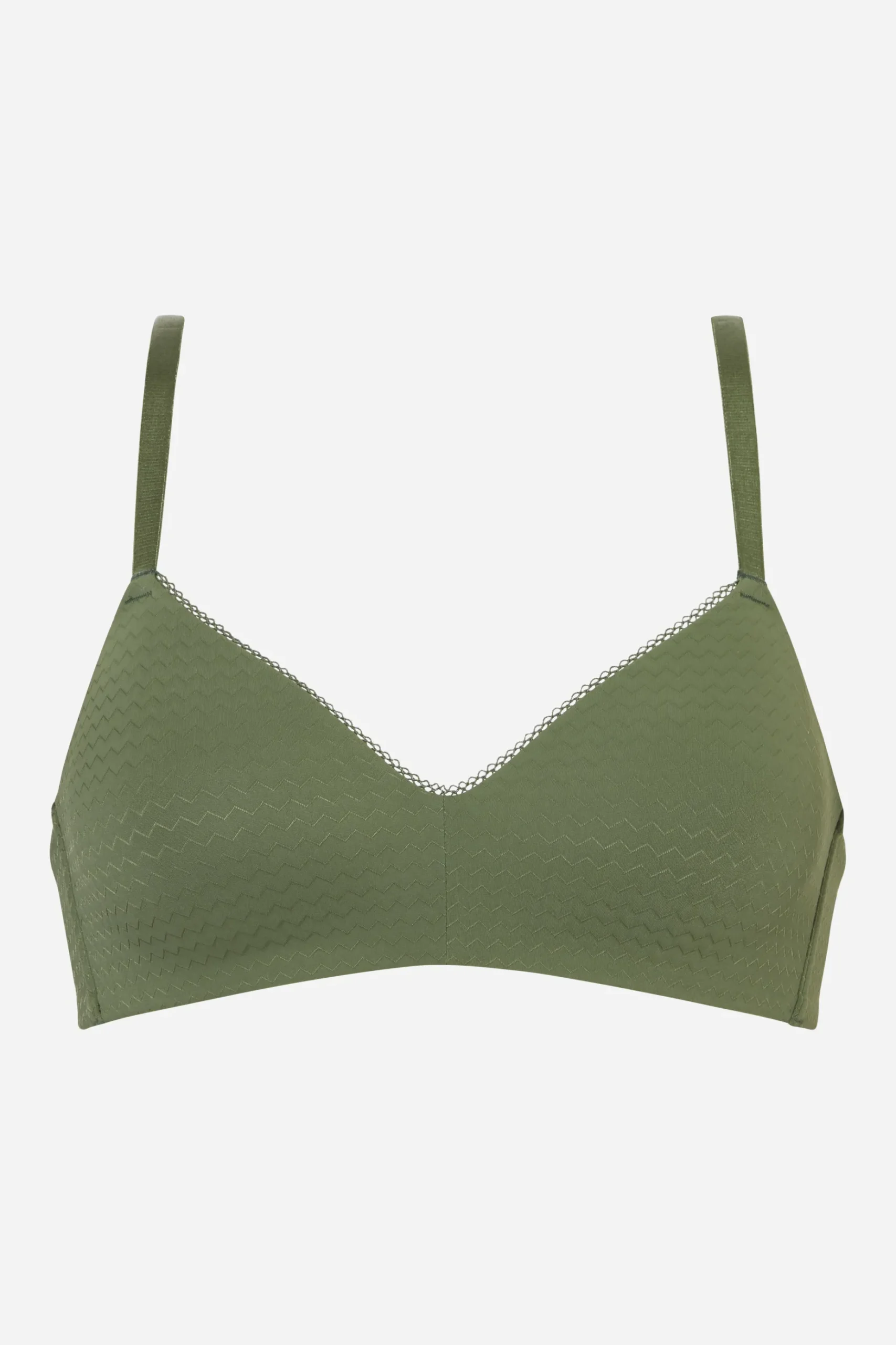 Livera Zigzag Bibi Voorgevormde BH zonder beugel - Bronze green